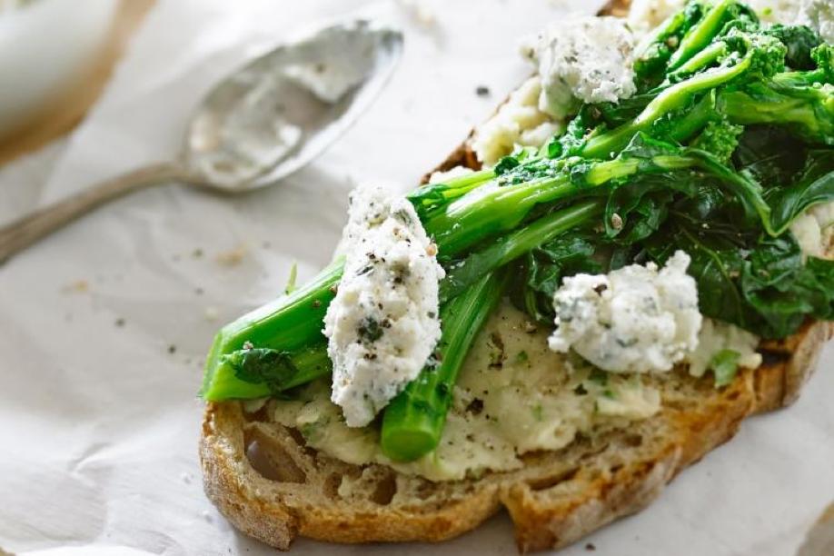 Paneer and Parsley Open Sandwich