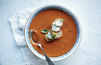Fresh Tomato Soup With Blue Cheese Croutons Recipe KitchenAid