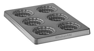 Professional-Grade Nonstick 6-cavity mini pie pan w removable bottoms